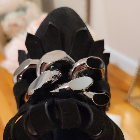 CASADEI Embellished  Platform Pumps In Black size 37 - Picture 13 of 16